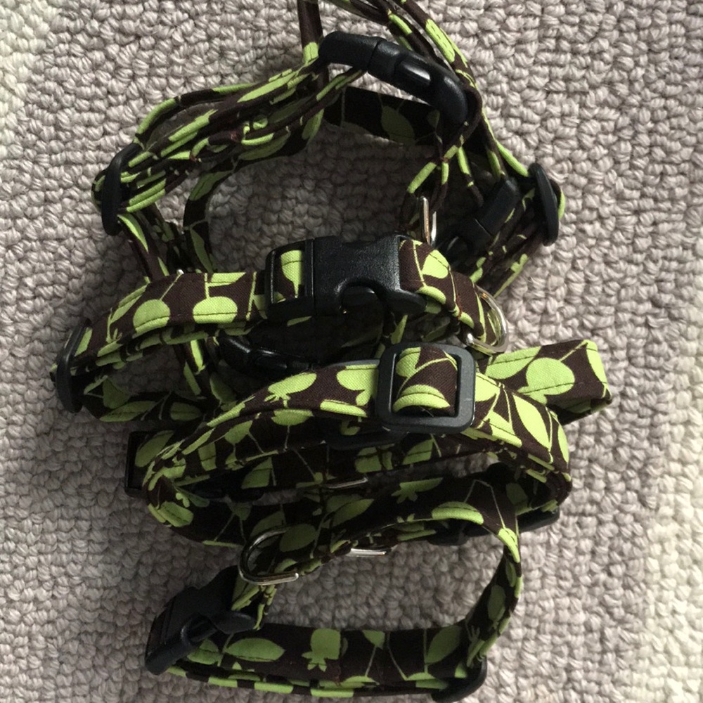 Dog collar (brown/green)